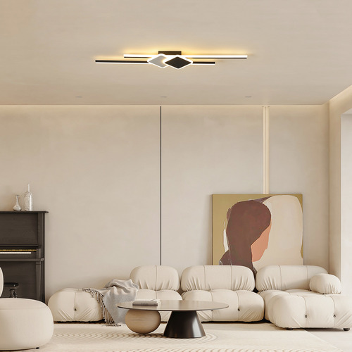 Lámpara De Techo Led Decorativas,45W Lineal Regulable Con Control Remoto