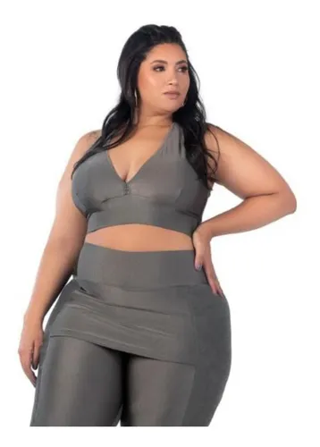Roupa Plus Size De Ginastica Academia Yoga Pilates Crossfit