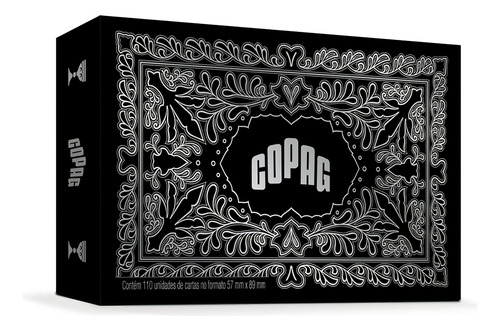 Deck 139 Ed. Cartas de copag con forma de palo convencional, 110 unidades, plata y oro, dorso, con caracteres portugueses, edición especial