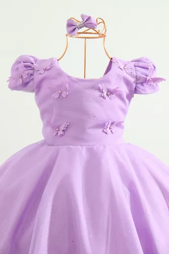 Vestido Infantil Princesa Sofia Jardim das Borboletas