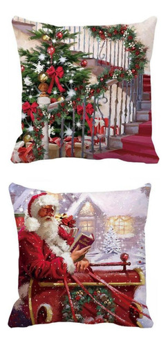 2 Uds Funda De Almohada De Tiro De Navidad Funda De Almohada