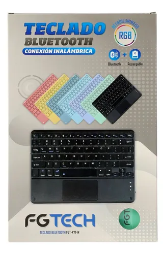 Kit Funda Notebook + Teclado C/ Touchpad Rgb Bluetooth Slim