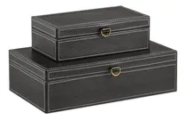 Comprar Kit Caixas Decorativas Com Revestimento Em Pu - 2pçs