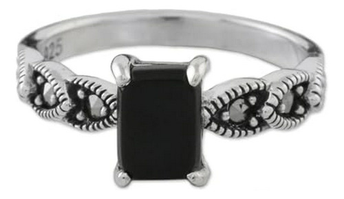 Multi-gem Onyx Anillo De Plata *****, Starry Midnight '