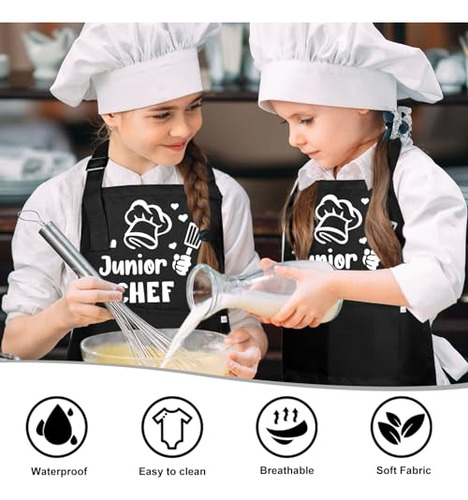 Conjunto De Delantal Y Gorro De Chef Para Niños Auidy_6txd,