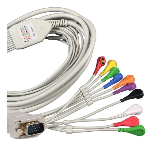 Cable Paciente Ergometria Cardioprint 10 Puntas Tipo Broche.