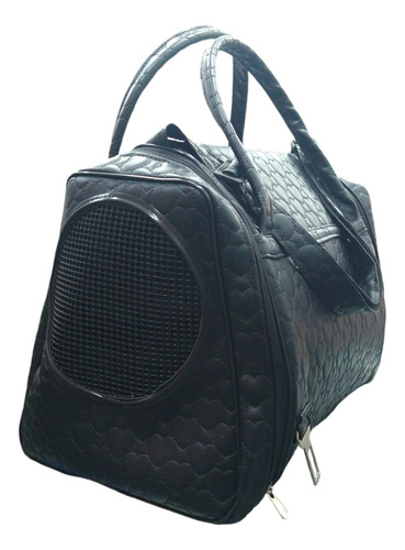 Bolso Transportador Ecocuero Viaje Paseo Mediano Perro Gato