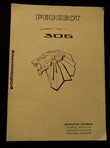 Libro Manual Peugeot 305 - Cy J 