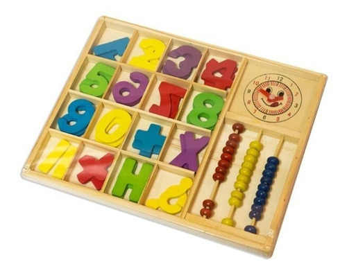 Juego De Madera Reloj Números Juego Didáctico Para Niños 