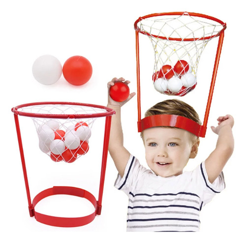 2x Juego Aros Pelota Malabares Cabeza Diadema Basket Canasta