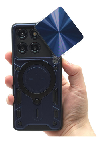 Funda Protector Case Moto Edge 60 Uso Rudo Carcasa Reforzado Azul Marino Moto Edge 60