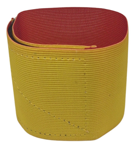 Braçadeira Elástica De Identificação Dupla Face Airsoft Cor Vermelho/amarelo