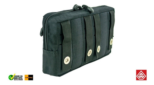 Bolso Molle Horizontal 2 Zipers Laser Cut Preto - Original