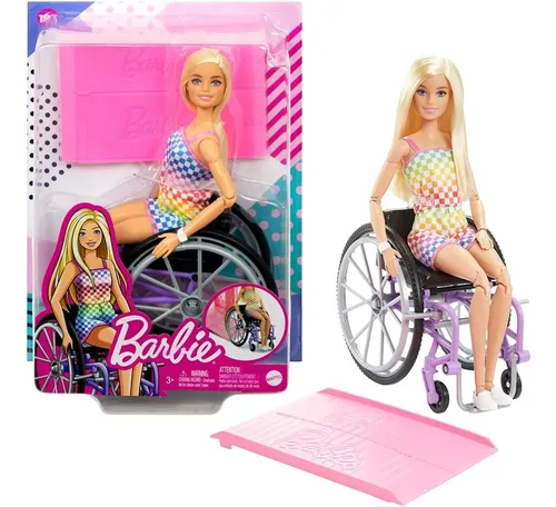 Boneca Barbie Loira E Cadeira De Rodas Mattel Ggl22 Frete gr tis