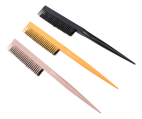 Cepillo De Pelo Teasing, 3 Unidades, Cerdas De Nailon Con Fo
