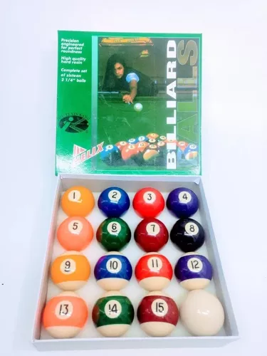 Jogo Bolas De Bilhar Snooker Sinuca 52mm 16 Peças