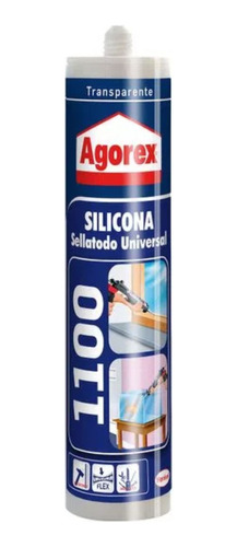 Silicona Sellatodo Universal 1100 Transparente 300ml Agorex