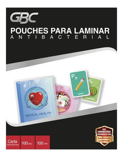 Caja Pouche Antibacterial Gbc Carta 4mil (229x292 Mm)