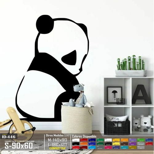 Vinilos Decorativos Oso Panda Bebe Infantil Calcomania