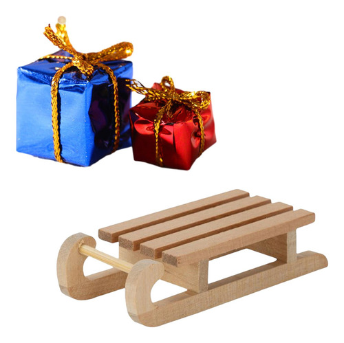 Cajas De Regalo Envueltas En Navidad Mini Decoración De