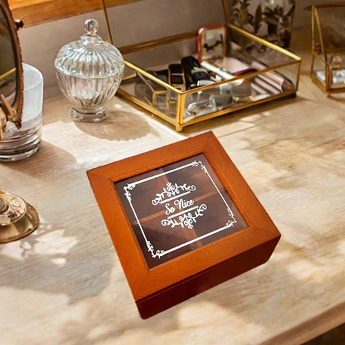 Caja De Almacenamiento De Joyas, Contenedor De Madera,