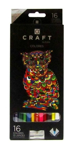 Imagen 1 de 2 de Pinturas Craft 16 Colores, Gratis Sacapuntas, Original