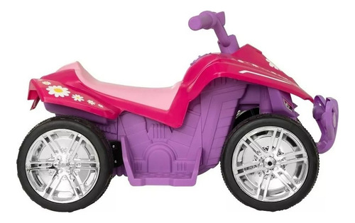 Cuatrimoto Eléctrica Montable Rosa Con Morado 6v Evo