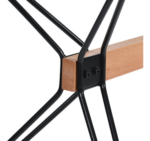 Mesa Cristal Con Sillas Eames Comedor Moderno Minimalista Color Cristal/Negro