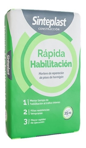 Mortero Reparador Rápida Habilitación Alta Resistencia Piso 