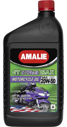 Amalie 20w50 X-extreme 4t Aceite Motos 0.946 Lts