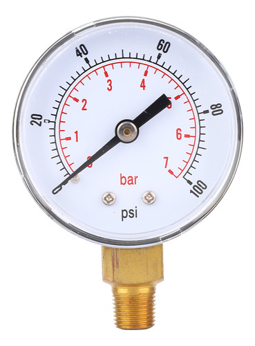 Manómetro De Presión De Agua De 0-100 Psi, 0-7 Bar, 50 Mm, E