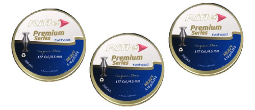 Balines Rifle Fladhead Heavy 4,5 (8.81gr)combo 3 Latas X500 