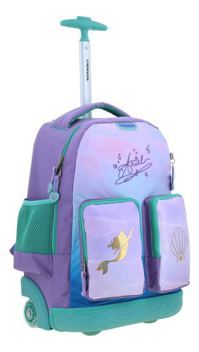 Mochila Chenson Ruedas Disney Princesas Ariel Primaria Deeper