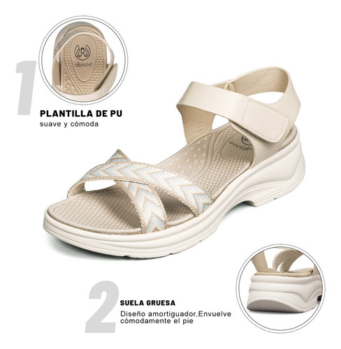 Sandalias Planas Cómodas Casual Para Mujer Moda Verano Weide