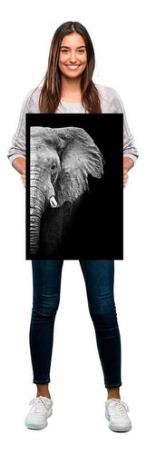 Marco decorativo para Tumblr: elefante, animales, fondo negro, otro color