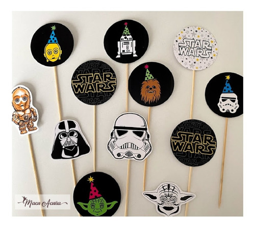 Topper Cupcake Muffins - Star Wars X12u - Pinchos