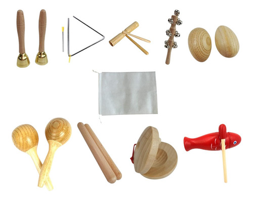 9 Pcs Instrumentos Musicales Para Niños Conjunto De