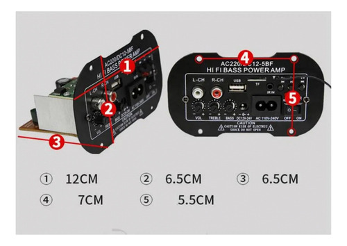 // H 5 Pulgadas 220v Bluetooth 2.1 Amplificador De Potencia