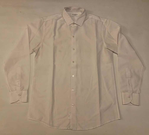 Camisa Yves Saint Laurent Vestir Talle 43/44 Blanca M/larga