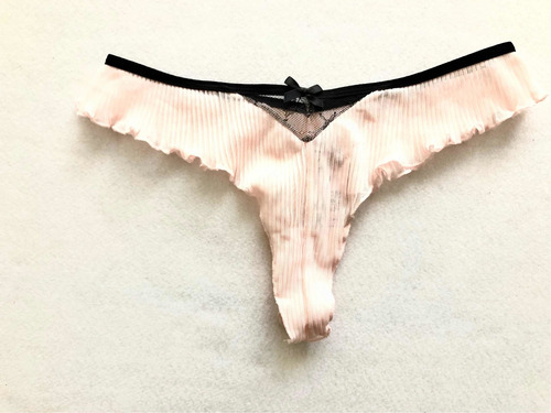 Victoria's Secret Tanga Rosa De Olanes Con Encaje Original