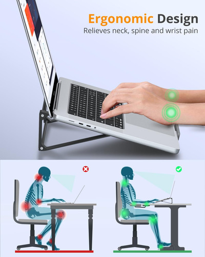 Soporte Para Computadora Portátil Para Escritorio, Soporte V