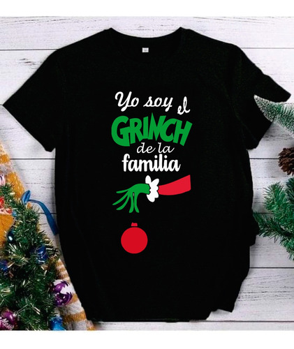 Remera Para Navidad Soy El Grinch De La Familia