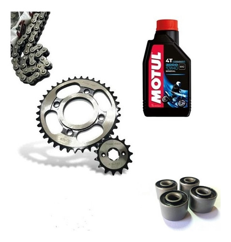 Kit Transmision Zn Zapucai Reforzada 1045+aceite Motul +