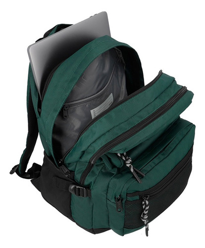 Mochila Xtrem Atlanta 4xt Forest Green Color Verde Diseño de la tela Lisa