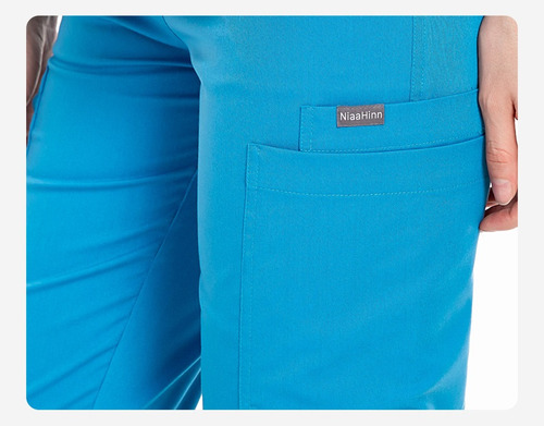 Conjunto De Uniforme De Enfermera De Hospital Con Cuello En