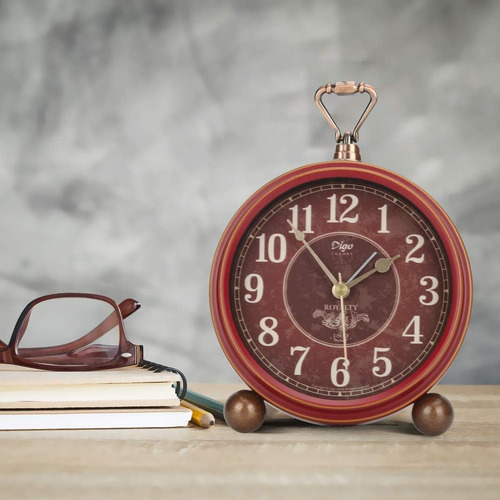 Reloj Retro Numero Uno, Silencioso, Alarma, Movimiento De...