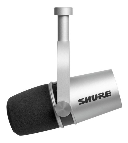 Imagen 2 de 5 de Micrófono Shure MV7 dinámico unidireccional plateado