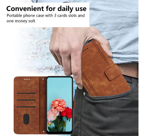Funda Para Motorola Moto Edge 50 Fusion 5g Pu Cuero Lateral