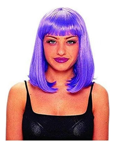Peluca De Mujer Peggy, Color Púrpura, Talla Única