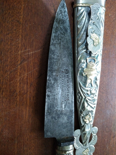 Cuchillo Verijero Arbolito,broker , Echó En Plata Y Oro